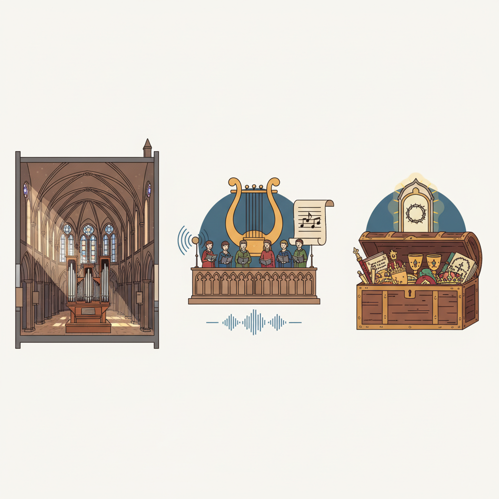 Інтер’єр, музика і скарбниця