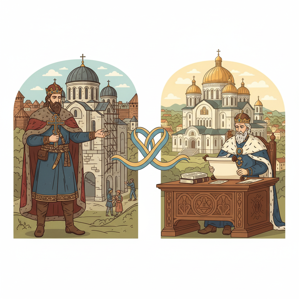 Князі-замовники: Володимир Великий і Ярослав Мудрий