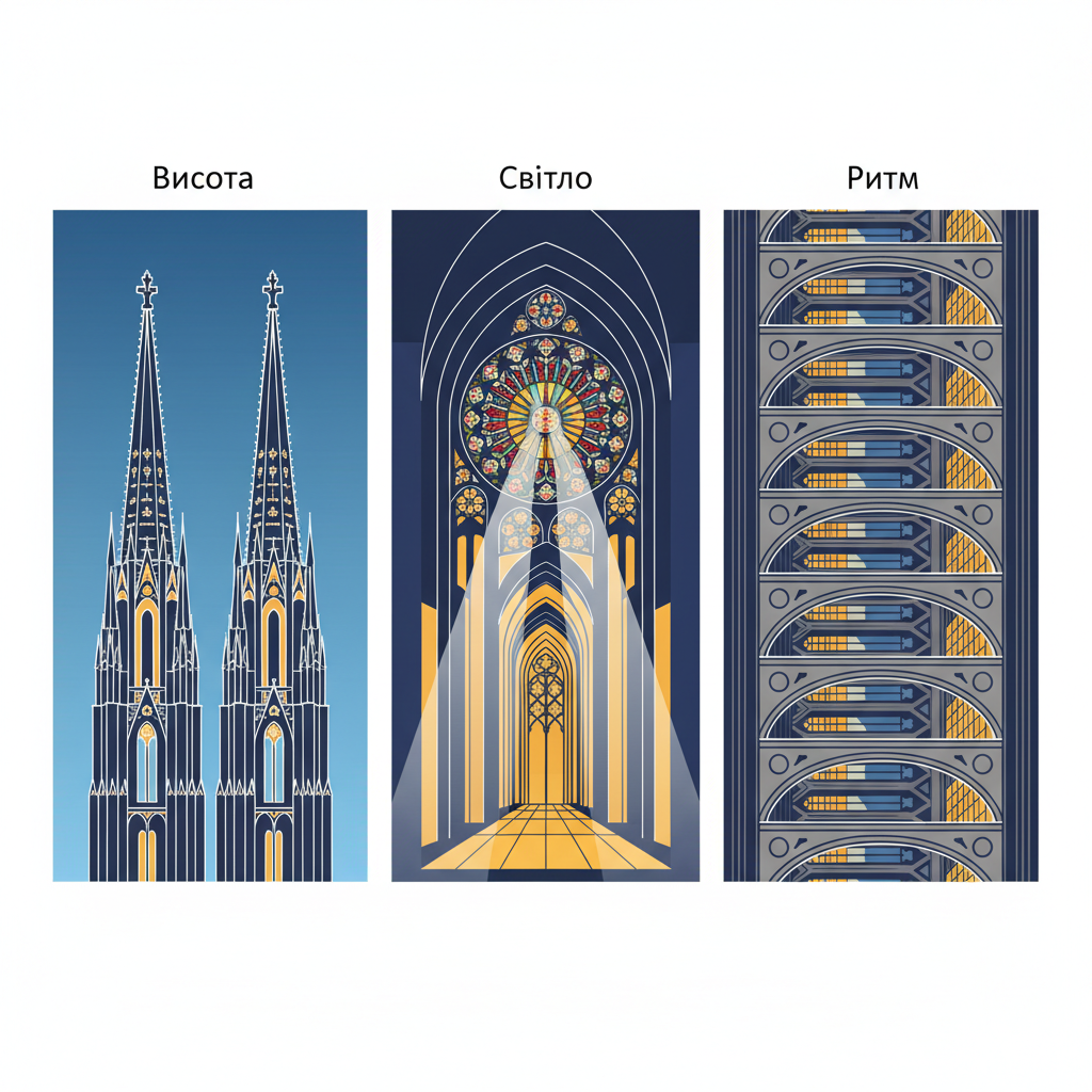 Архітектурний образ: висота, світло і ритм